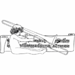 Junge mit Posaune und Noten