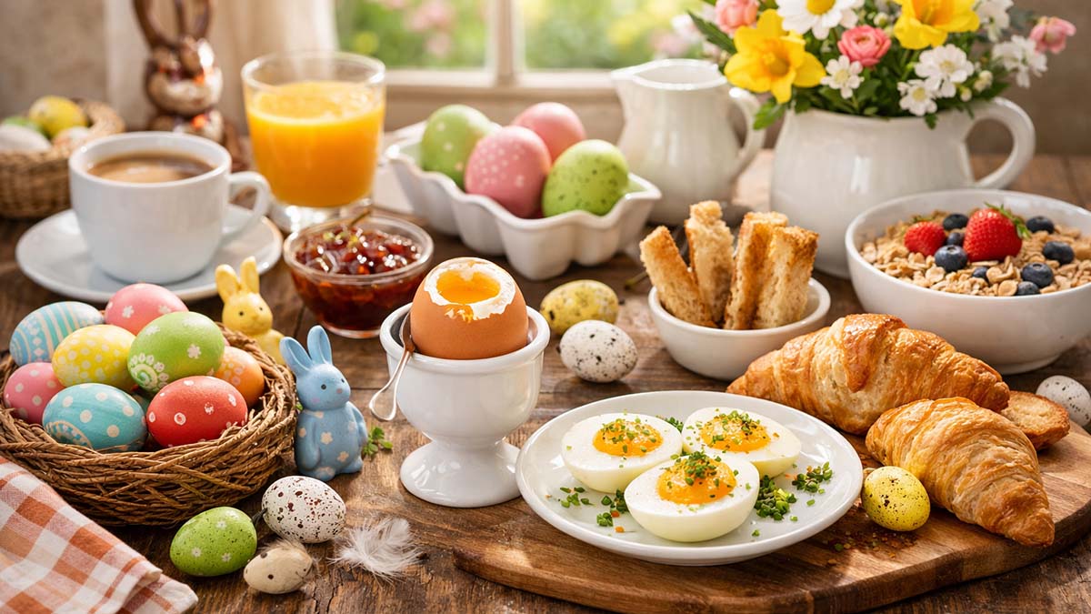 Frühstückstisch Osterfrühstück
